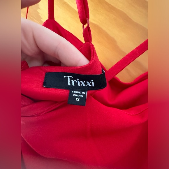 Red Prom Dress with a Slit - Picture 6 of 7